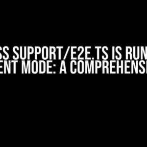 Cypress Support/e2e.ts is Running in Component Mode: A Comprehensive Guide