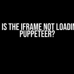 Why is the iframe not loading in Puppeteer?